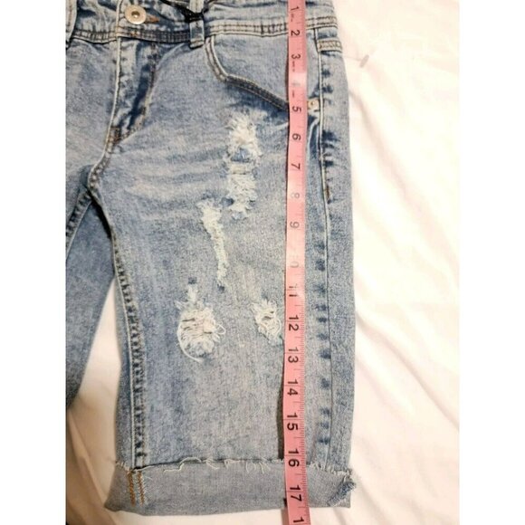 Highway Jeans Shorts Juniors Size 5 Denim Bermuda Distressed Beach Coastal Y2K - Picture 5 of 6